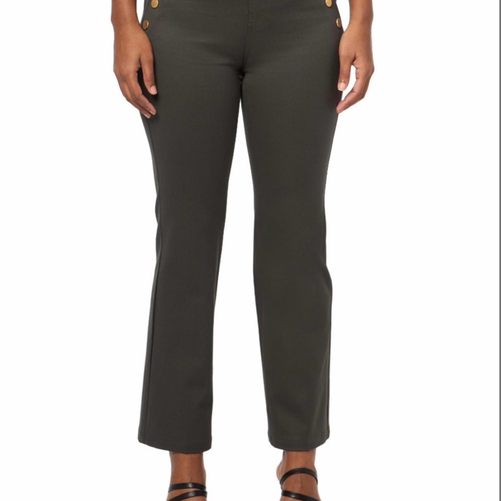 NIC+ZOE Women's 28" Plaza Demi Boot Sailor Pant, Hickory Size 16